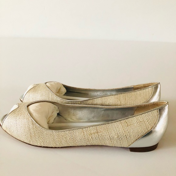 NEW! Ralph Lauren Collection Peep Toe Flats. - Picture 3 of 7